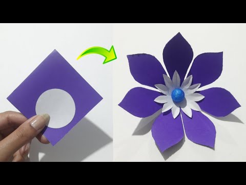 Easy Paper Flower Making Idea | Beautiful Paper Flower Making Craft | How To Make Paper Flower