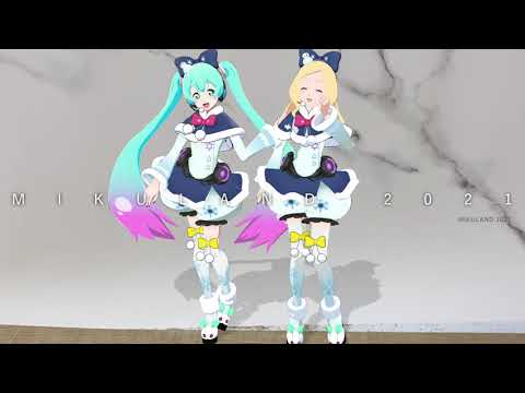 【デジタルフィギュア】初音ミク / 東雲めぐ(MIKU LAND β Snow World 2021 衣装)&雪ミク (SNOW MIKU 2021 Ver.)｜HoloModels®(ホロモデル)