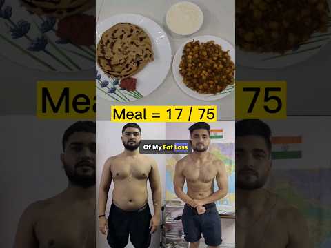 fat loss transformation + Day 17 / 75 Hard Balanced Meal Challenge #shorts