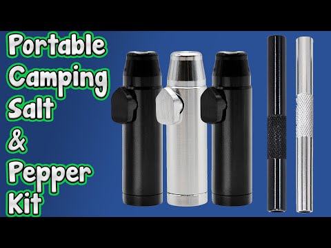 Camping Cooking Convenience: Portable Straw & Salt & Pepper Shaker Set