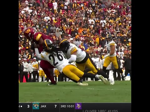 Terry McLaurin catches for a 16-yard Gain vs. Pittsburgh Steelers