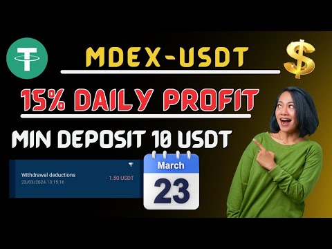 Mdex-usdt Withdraw proof | Get 15% daily Profit | Earn Money Online  | New order grabbing site 2023