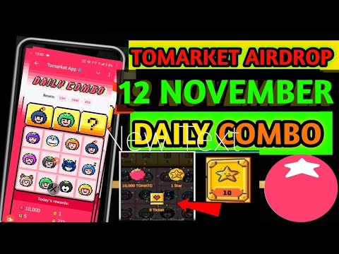 Tomarket Airdrop Combo 12 November | Tomarket Daily Combo Today | Tomarket Secret Combo Today