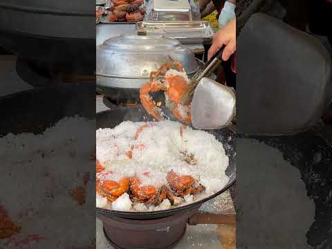 Unique! Salt Baked Crab - Malaysia Street Food