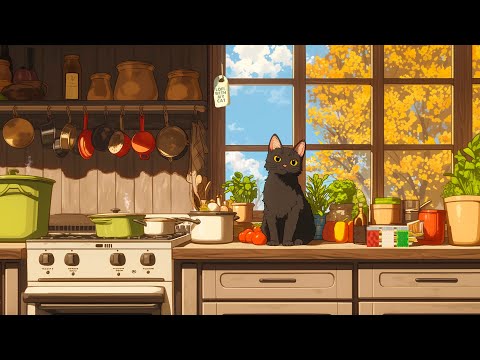 Cooking on an Autumn Day 🍂🐾 lofi mix - lofi cat 🎧 your anxiety is lying to you, you're loved