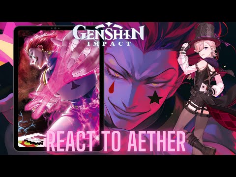 Genshin impact react to Aether as hisoka | killua zoldyck | hunter x hunter | Gacha life 2 |