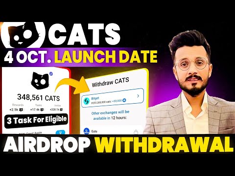 Cats Airdrop Withdrawal Step by step || Cats Airdrop Claim | Cats listing date | Cats Airdrop launch