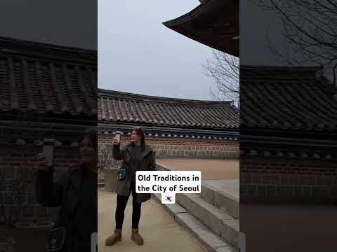 Bukchon Hanok Village in the City of SEOUL #shorts #korea #hanokvillage