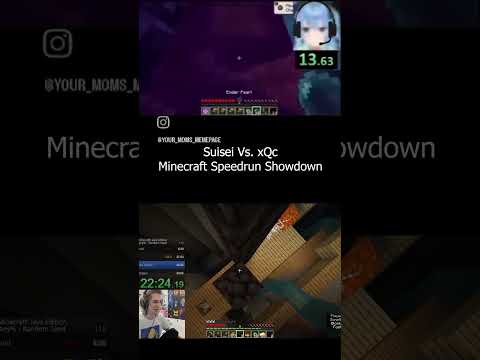 @HoshimachiSuisei vs. @xQc_Clips Minecraft Speedrun Showdown