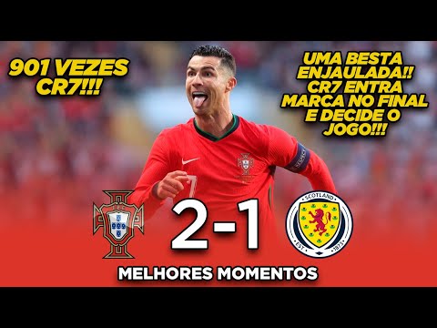 CR7 ENTROU PRA DECIDIR O JOGO - Portugal 2x1 Escócia - Melhores Momentos