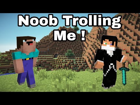 Noob Try To Troll Me But He Also Get Trolled #shorts #minecraftshorts #noobfunnyvideo #mcpelovers