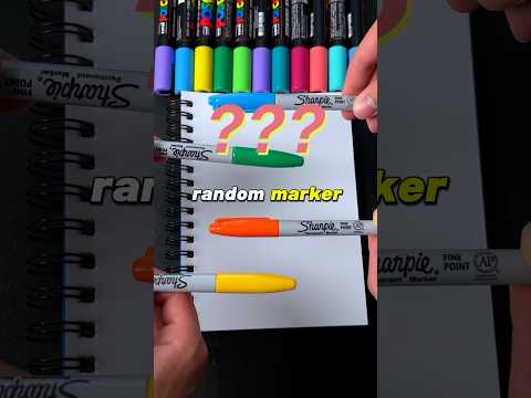 Drawing, But With ONE Random Marker…Pt.5 (#shorts)