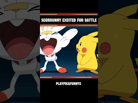 Pokemon journeys Scorbunny excited for the battle Charizard vs Gyarados #shorts #pokemon