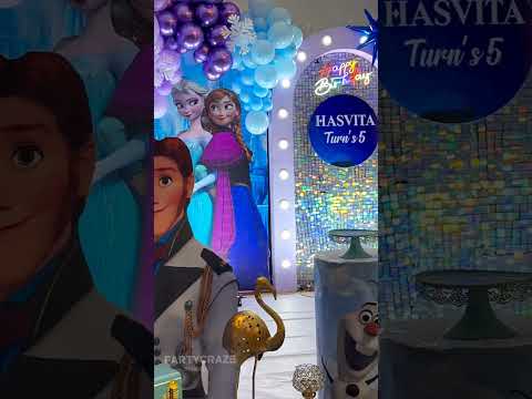 Frozen Princess Theme | Birthday Party Decoration | First Birthday Party | Baby Girl Birthday Decor