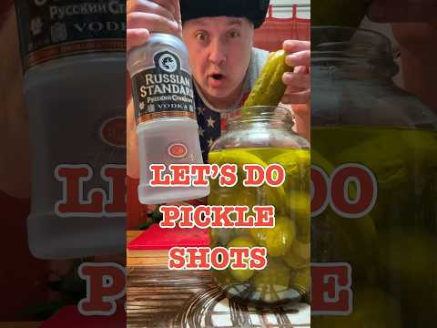 Pickle shots! #crazyrussiandad #shots #pickle #pickles #vodka #russian #russia #russianstandard