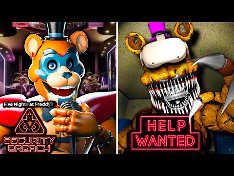 Flatscreen vs VR | FNAF Security Breach vs FNAF Help Wanted | Full Game Walkthrough | No Commentary