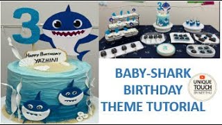 Baby shark cake theme #babysharkcake #babysharktheme #beachthemecake #topper #decoration #cake