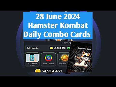 28 June Hamster Kombat Daily Combo Cards #hamsterkombat #crypto #hamsters