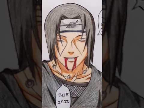 draw the moment when itachi was killed 😢🤧😭#drawing#itachi #reels #artwork #artist#shorts