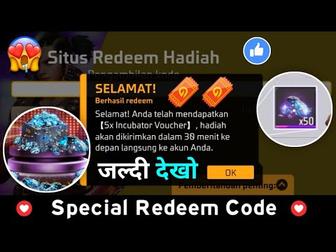 Indonesia Server New Redeem Code Today 😋 || Garena Free Fire