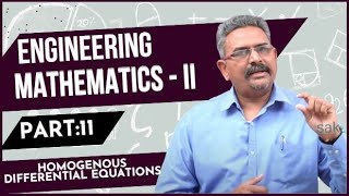 JNTU/OSMANIA/ENG MATH-|| / B.SC/M.SC ||PROBLEMS ON HOMOGENEOUS DIFFERENTIAL EQUATIONS|  part 11