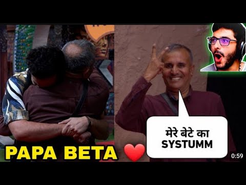 Elvish yadav father Entry in bigg boss house, elvish Yadav emotional hug to his father