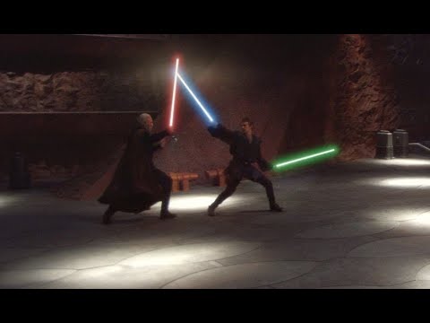 Star Wars Episode II - Attack of the Clones - Obi-Wan and Anakin VS Count Dooku - 4K ULTRA HD.