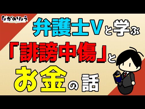 【法律解説】弁護士Vと学ぶ やさしい 「誹謗中傷」案件のお金の話【弁護士Vながのりょう】#弁護士 #誹謗中傷