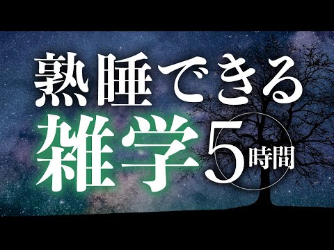 【睡眠導入】熟睡できる雑学5時間【合成音声】