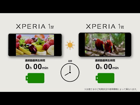 Xperiaバッテリー比較　Xperia 1 IV vs Xperia 1 VI【ソニー公式】