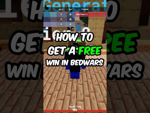 FREE WINS IN ROBLOX BEDWARS #roblox