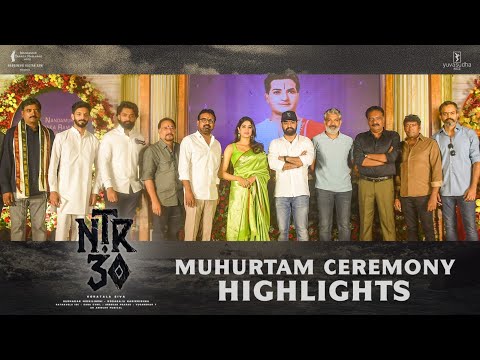 #NTR30 Muhurtam Ceremony Highlights | NTR | Koratala Siva | Janhvi Kapoor | Anirudh | Kalyan Ram