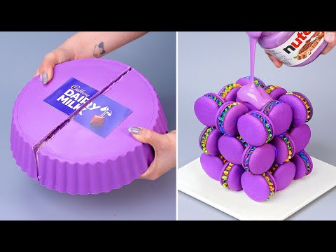 💜💜 Wonderful Purple Cake Decorating | Amazing Cake Decorating Tutorials | Relaxing Cake Video