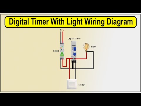 How to Make Digital Timer With Light Wiring Diagram | Timer switching