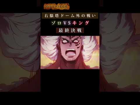 【ワンピース】ゾロvsキング最終決戦 右脳塔 ドーム外の戦いep1062 #onepiece #shorts