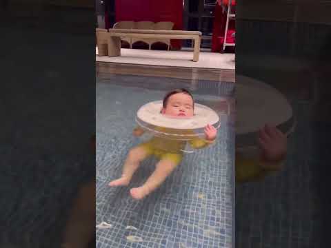 baby swimming in pool |baby swimming training