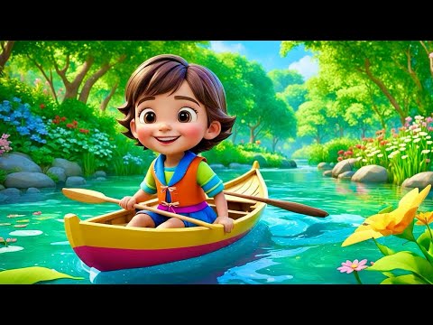 Row Row Your Boat - Classic Nursery Rhyme for Kids | Sing Along with Fun Animation