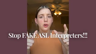 stop putting FAKE ASL interpreters on the news‼️