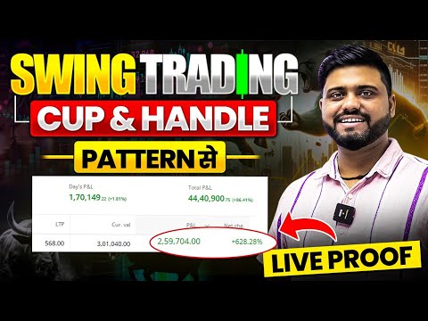 2 लाख का Profit Swing Trading से || Big Profit Using Cup & Handle Pattern || Swing Trading Strategy