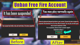 How to Unban Free Fire Account 2022 || ff id suspended solution 2022 || id unban free fire 2022