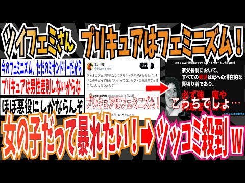 【ツイフェミ】フェミさん「プリキュアはフェミニズム！女の子だって暴れたい！」➡︎ツッコミ殺到www【ゆっくり 時事ネタ ニュース】