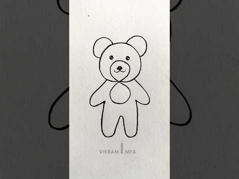 Cute teddy bear  drawing #easy teddy bear drawing#pencil drawing#shorts