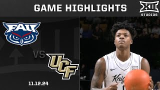 FAU vs. UCF Game Highlights | 2024-25 Big 12 Men’s Basketball