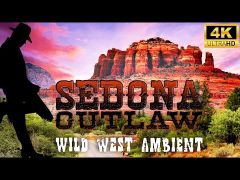 SEDONA OUTLAW: Dark Wild West Music Ambience | Relaxing Western Guitar Country | Sedona, AZ in 4K 🏜️