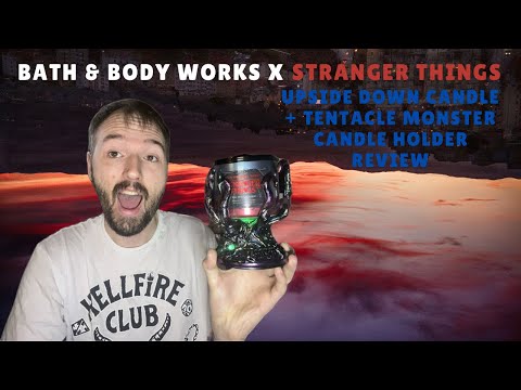 Upside Down Candle + Tentacle Monster Candle Holder Review | Bath & Body Works X Stranger Things