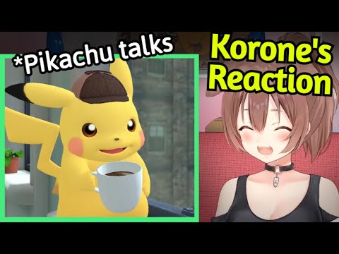 When Korone Hears Detective Pikachu's Voice for the 1st Time [Hololive]