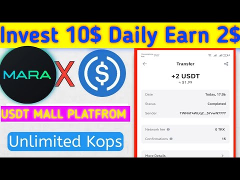 New Shopping Mall Platfrom || New Usdt Platfrom 2024 || Investment Platfrom 2$Earning Daily Rcv ||