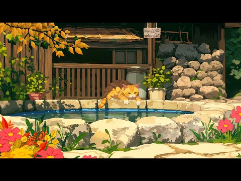 Serene Autumn 🍁🐈 Autumn lofi vibes ~ Lofi cat 🐾🎼 Relaxing BGM to Soothe the Soul