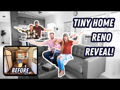 Transforming A Mobile Home Into An Incredible TINY CABIN || Watch The Renovation TOUR & REVEAL!