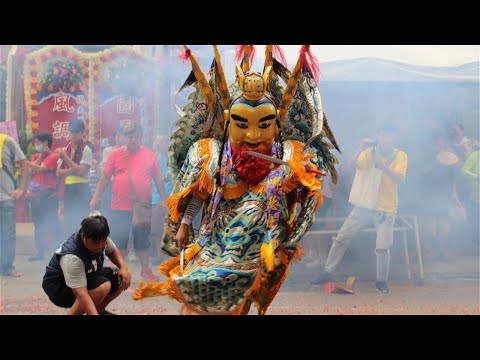 Interesting Temple Parade With Costumed Gods Dancing